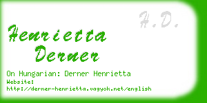 henrietta derner business card